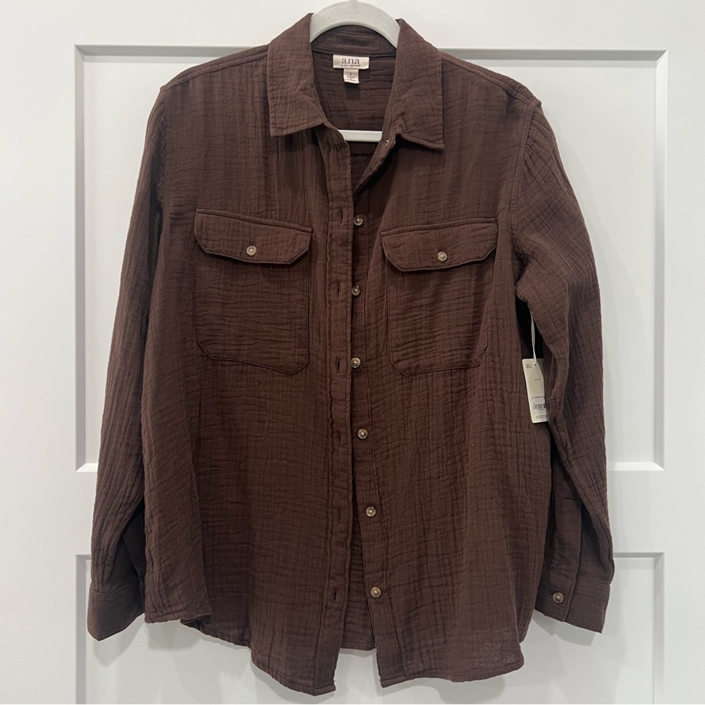 Brown Relaxed Fit Top